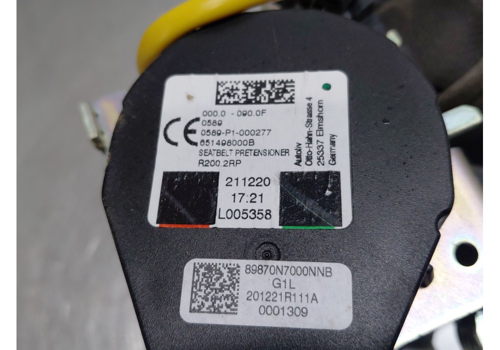 Recambio de cinturon seguridad trasero izquierdo para hyundai tucson hybrid referencia OEM IAM   