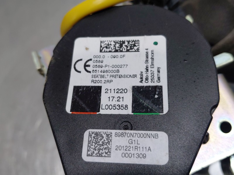 Recambio de cinturon seguridad trasero izquierdo para hyundai tucson hybrid referencia OEM IAM   