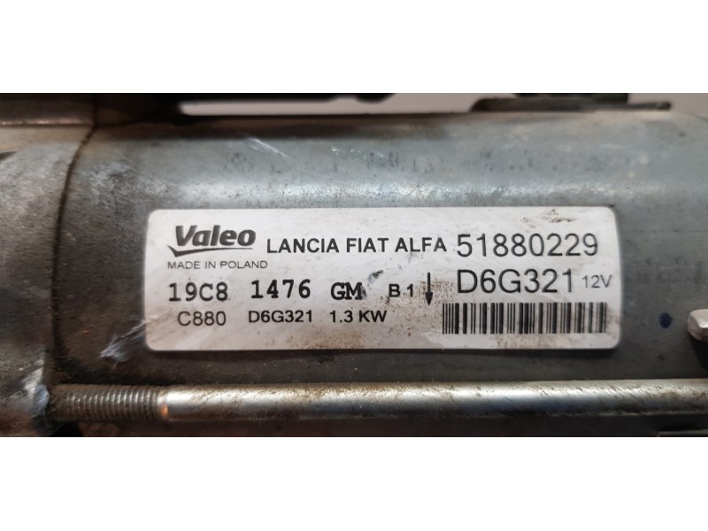 Recambio de motor arranque para fiat doblo ii cargo (263) furgón base referencia OEM IAM 51880229  