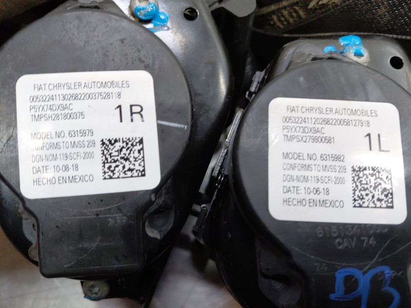Recambio de kit airbag para jeep compass ii multiair referencia OEM IAM 5UT07DX9AF  