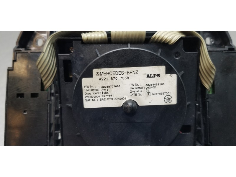 Recambio de mando multifuncion para mercedes clase s (w221) berlina 420 / 450 cdi (221.028) referencia OEM IAM A2218707558  