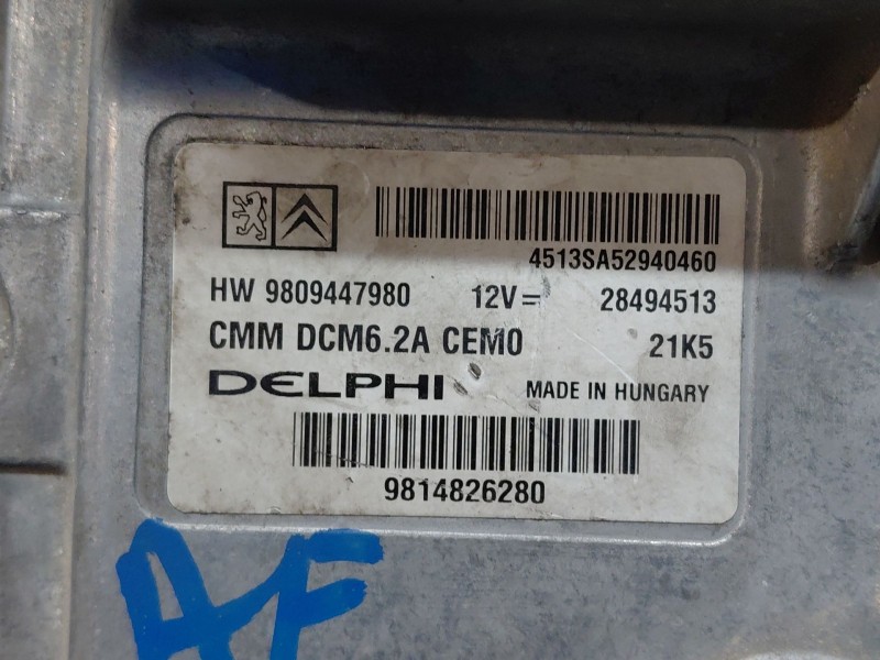 Recambio de centralita motor uce para citroën c4 grand picasso exclusive referencia OEM IAM 9809447980 9814826280 