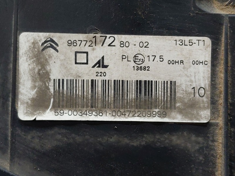 Recambio de faro derecho para citroën c4 grand picasso exclusive referencia OEM IAM 9677217280  