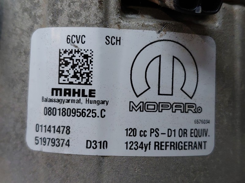 Recambio de compresor aire acondicionado para jeep compass ii multiair referencia OEM IAM   