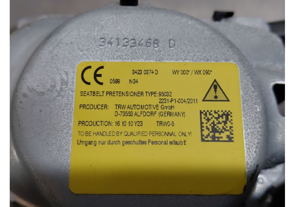 Recambio de cinturon seguridad trasero derecho para volkswagen tiguan (ad1, ax1) 1.4 tsi 4motion referencia OEM IAM 5NA857806DRA
