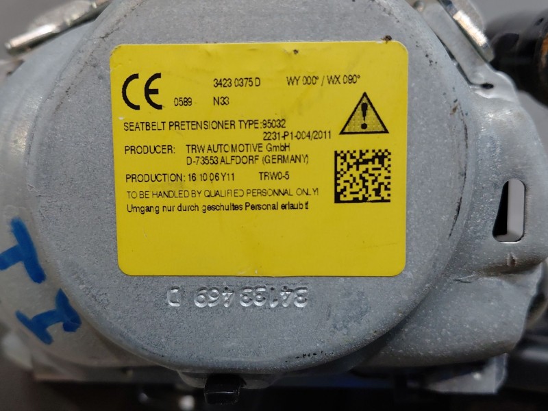 Recambio de cinturon seguridad trasero izquierdo para volkswagen tiguan (ad1, ax1) 1.4 tsi 4motion referencia OEM IAM 5NA857805D