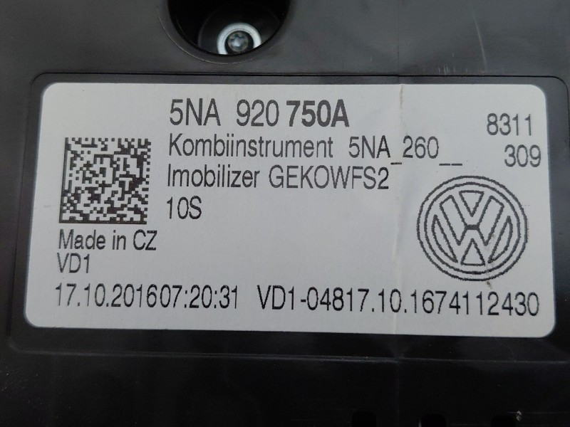 Recambio de cuadro instrumentos para volkswagen tiguan (ad1, ax1) 1.4 tsi 4motion referencia OEM IAM 5NA920750A  