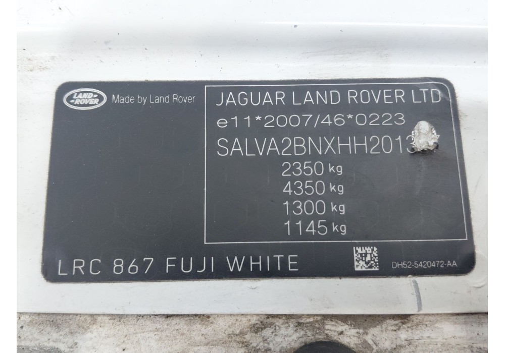 Recambio de panel frontal para land rover range rover evoque (l538) 2.0 d 4x4 referencia OEM IAM   