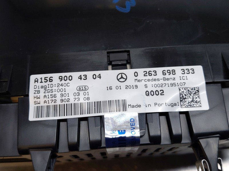 Recambio de cuadro instrumentos para mercedes-benz clase gla (w156) 200 d referencia OEM IAM A1569004304  