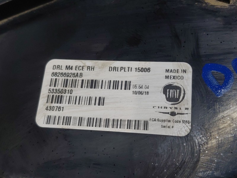 Recambio de piloto delantero derecho para jeep compass ii multiair referencia OEM IAM 53350310  