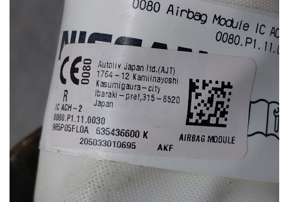 Recambio de airbag cortina delantero derecho para nissan micra v (k14) acenta referencia OEM IAM 985P05FL0A  