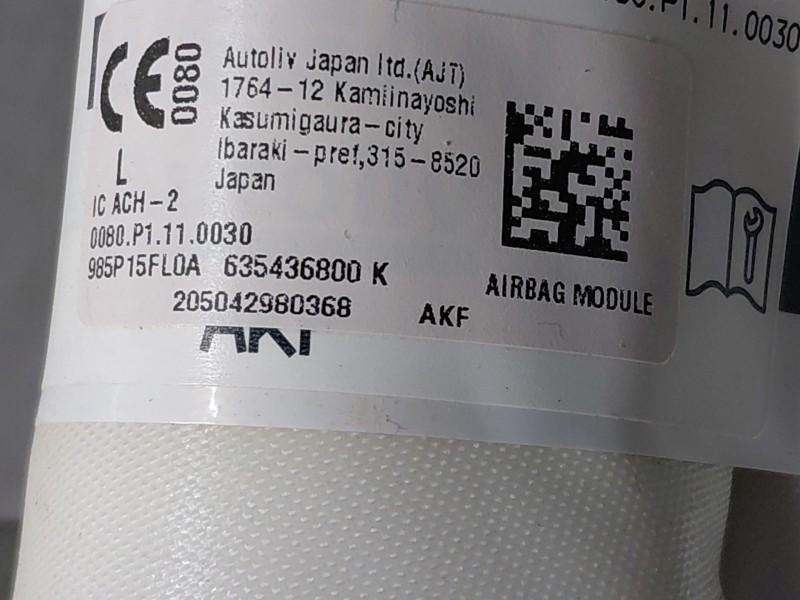 Recambio de airbag cortina delantero izquierdo para nissan micra v (k14) acenta referencia OEM IAM 985P15FL0A  