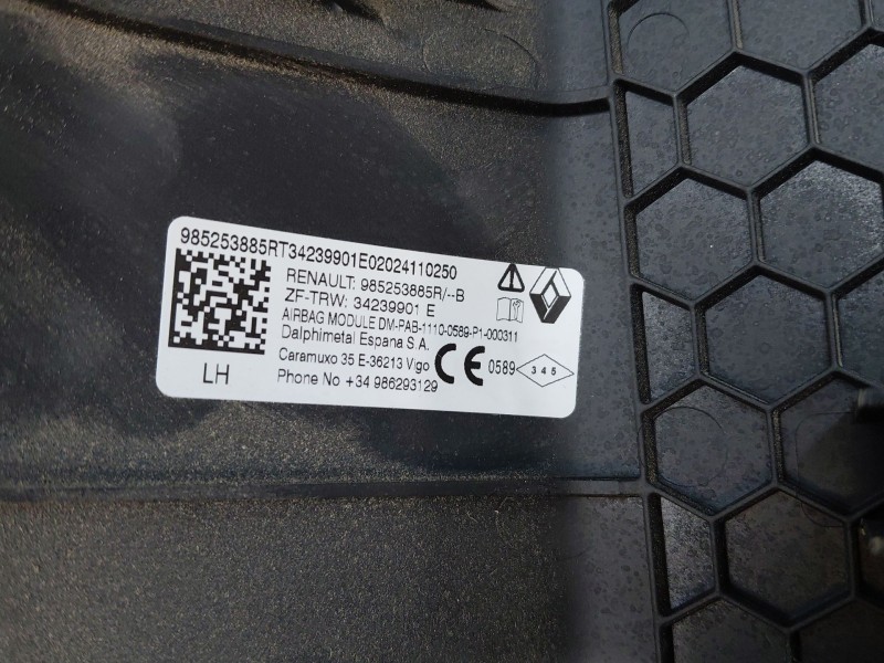 Recambio de airbag delantero derecho para dacia duster (hm_) 1.0 lpg (hmmt) referencia OEM IAM 985253885R  