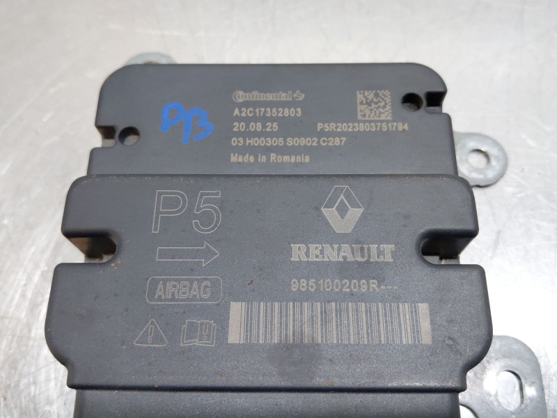 Recambio de centralita airbag para dacia duster (hm_) 1.0 lpg (hmmt) referencia OEM IAM 985100209R  