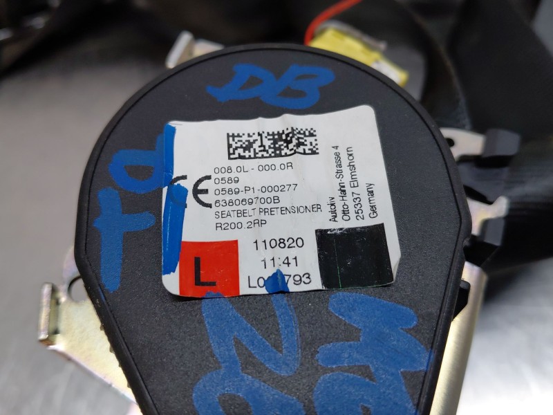 Recambio de cinturon seguridad delantero izquierdo para dacia duster (hm_) 1.0 lpg (hmmt) referencia OEM IAM 868853720R  