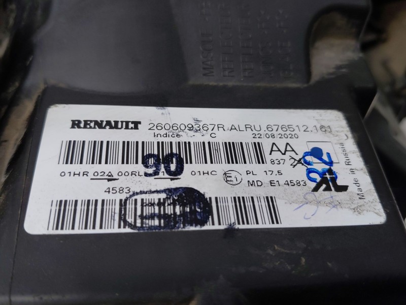 Recambio de faro izquierdo para dacia duster (hm_) 1.0 lpg (hmmt) referencia OEM IAM 260609367R  