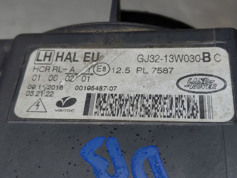Recambio de faro izquierdo para land rover range rover evoque (l538) 2.0 d 4x4 referencia OEM IAM   