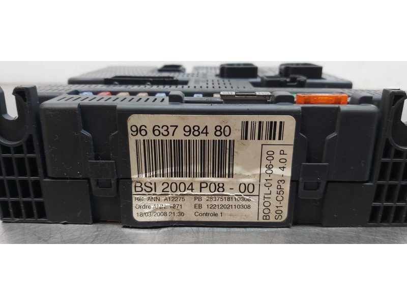 Recambio de caja reles / fusibles para peugeot 207 sw outdoor referencia OEM IAM 9663798480   Recambio de caja reles / fusibles para peugeot 207 sw outdoor referencia OEM IAM 9663798480