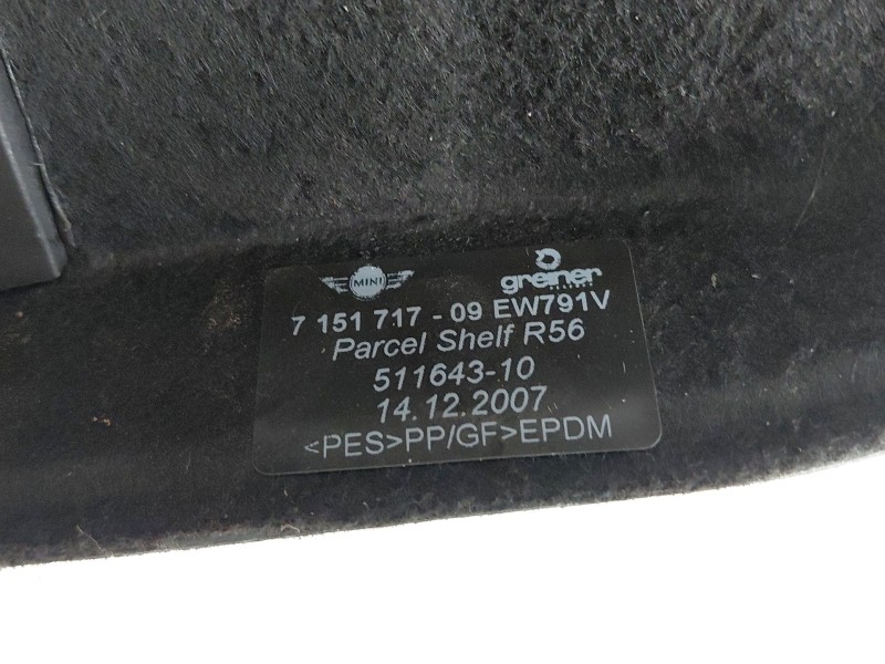 Recambio de bandeja trasera para bmw mini (r56) cooper referencia OEM IAM   