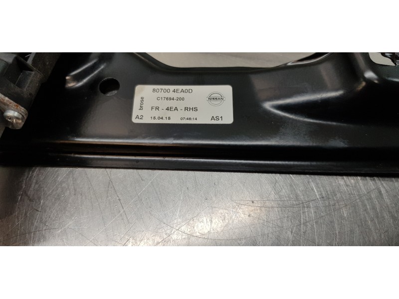 Recambio de elevalunas delantero derecho para nissan qashqai (j11) acenta referencia OEM IAM 807004EA0D  