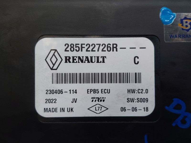 Recambio de modulo electronico para renault scenic iv intens referencia OEM IAM 285F22726R  