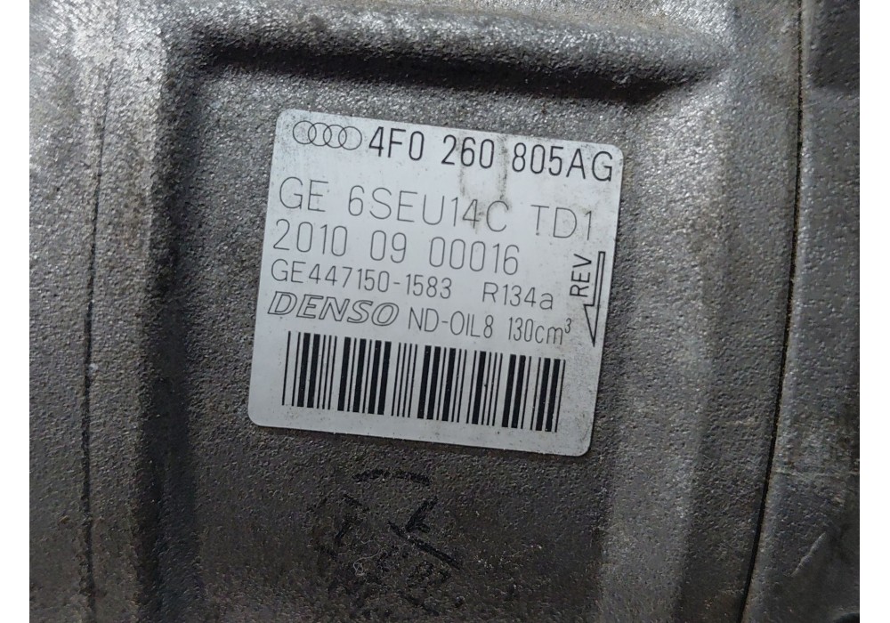 Recambio de compresor aire acondicionado para audi a6 c6 (4f2) 3.0 tdi quattro referencia OEM IAM 4F0260805AG  