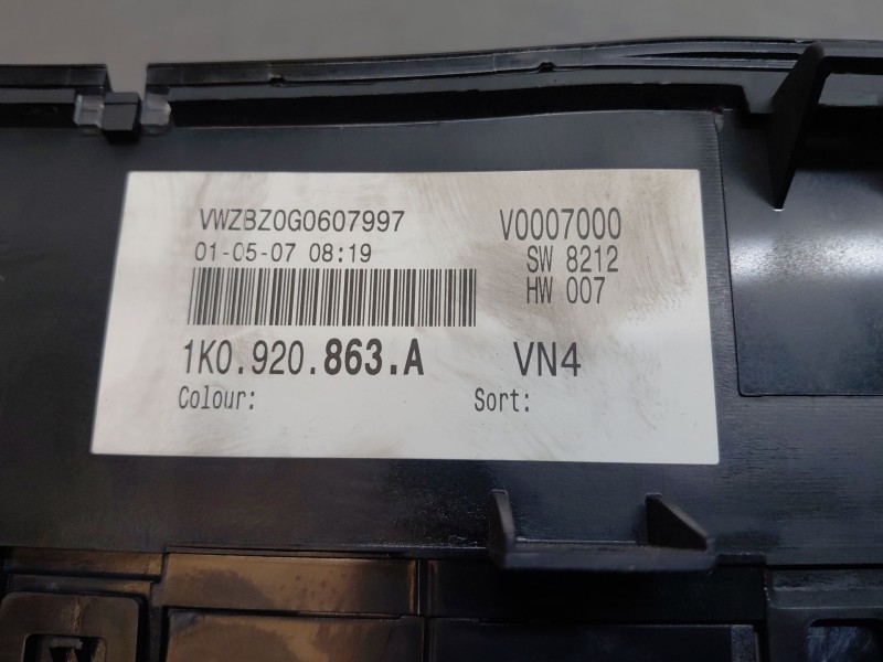Recambio de cuadro instrumentos para volkswagen golf v (1k1) 1.6 referencia OEM IAM 1K0920863A 1K0920863A 