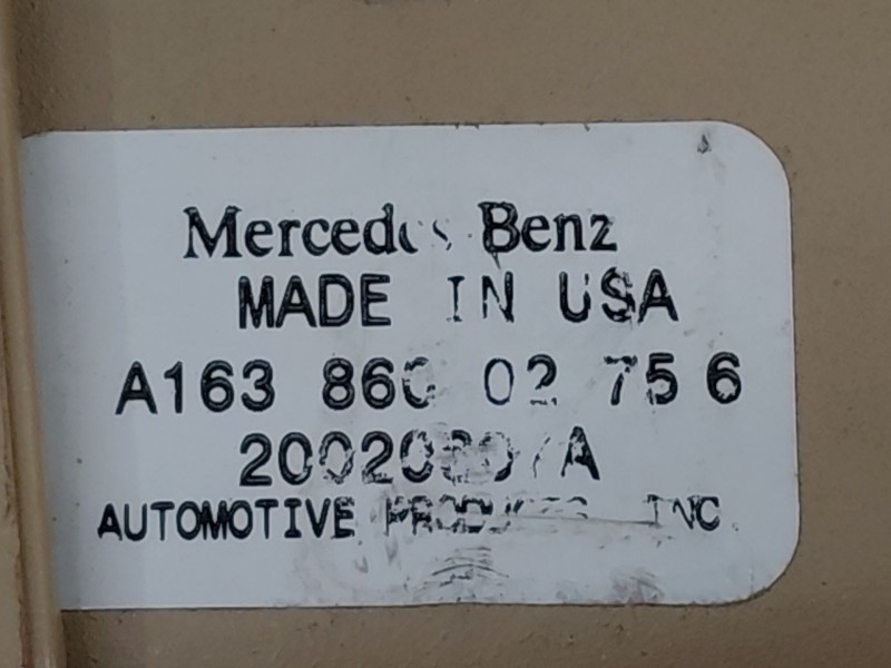 Recambio de bandeja trasera para mercedes-benz clase m (w163) ml 400 cdi (163.128) referencia OEM IAM A1638600275  