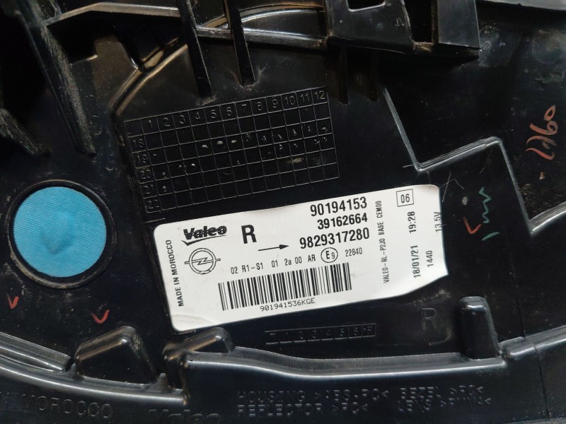 Recambio de piloto trasero derecho para opel corsa f (p2jo) 1.2 (68) referencia OEM IAM   