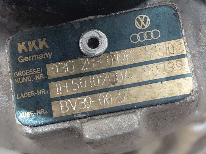 Recambio de turbocompresor para audi a3 sportback (8pa) 1.9 tdi referencia OEM IAM 03G253019K  