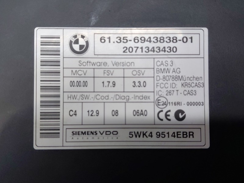Recambio de modulo electronico para bmw x5 (e70) xdrive referencia OEM IAM 61356943838  