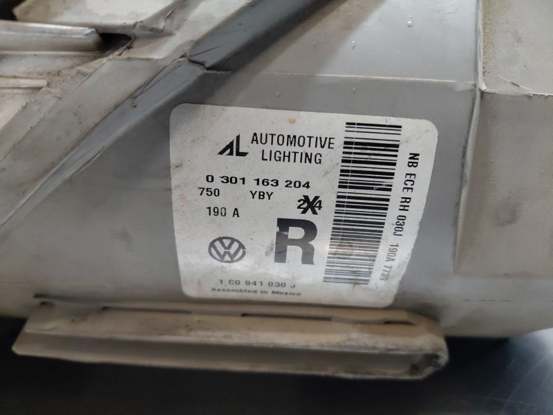 Recambio de faro derecho para volkswagen new beetle (9c1, 1c1) 1.9 tdi referencia OEM IAM 1C0941030J  