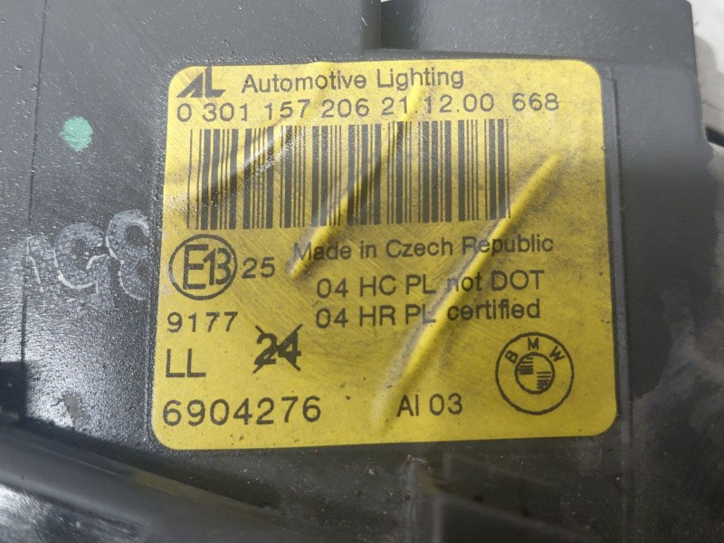 Recambio de faro derecho para bmw 3 coupé (e46) 318 ci referencia OEM IAM 63126904276  