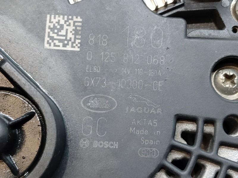 Recambio de alternador para jaguar e-pace (x540) 2.0 d150 awd referencia OEM IAM T2H18582E  