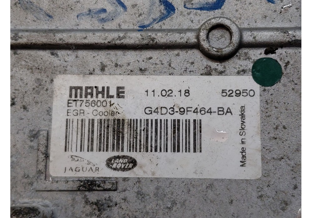 Recambio de enfriador egr para jaguar e-pace (x540) 2.0 d150 awd referencia OEM IAM JDE36506 G4D39F464BA 