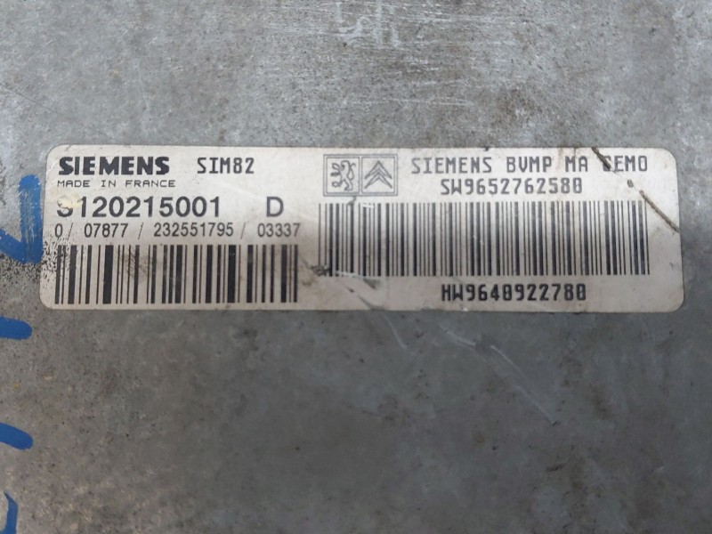 Recambio de centralita motor uce para citroën c2 (jm_) 1.6 referencia OEM IAM   