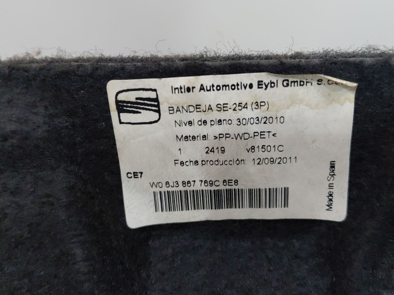 Recambio de bandeja trasera para seat ibiza iv (6j5, 6p1) 1.6 tdi referencia OEM IAM   