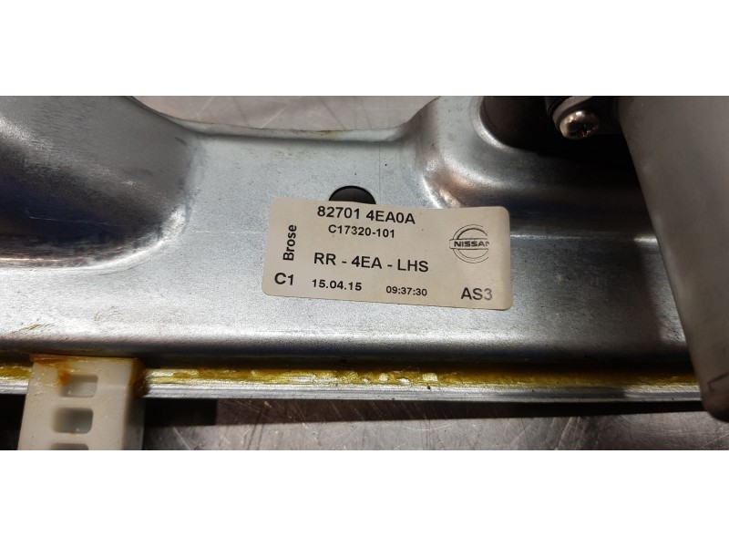Recambio de elevalunas trasero izquierdo para nissan qashqai (j11) acenta referencia OEM IAM 827014EA0A  