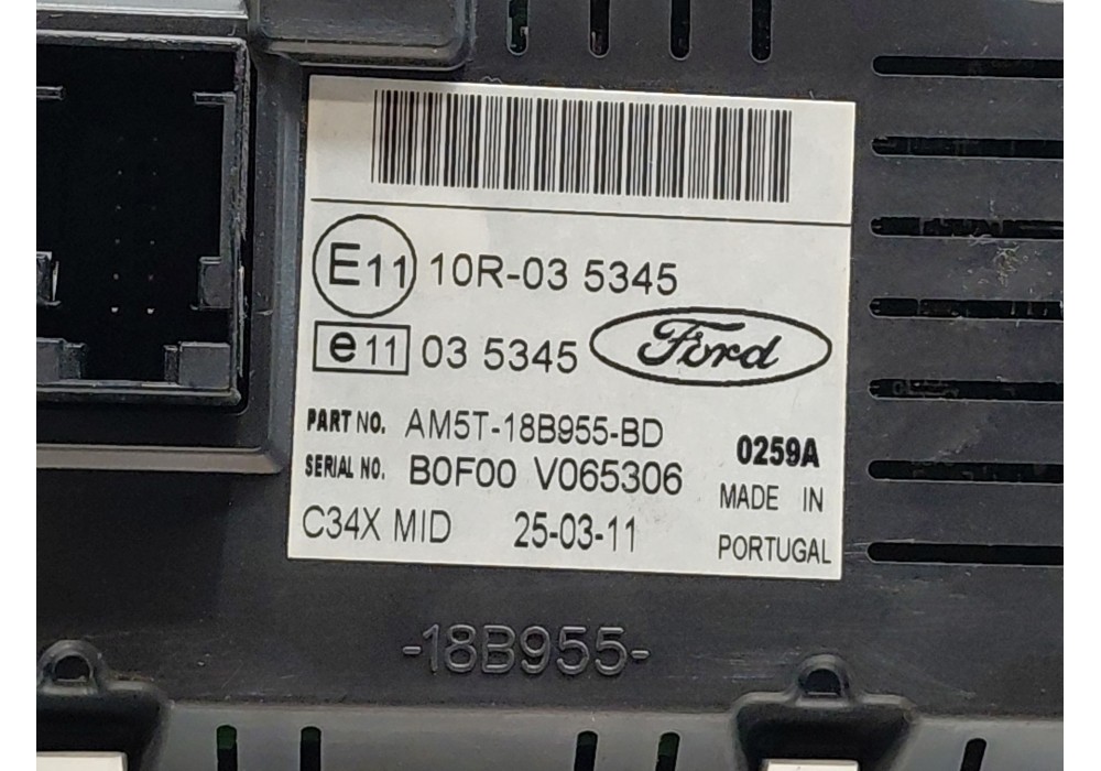 Recambio de pantalla multifuncion para ford focus iii 1.6 tdci referencia OEM IAM 1940785 AM5T18B955BD 