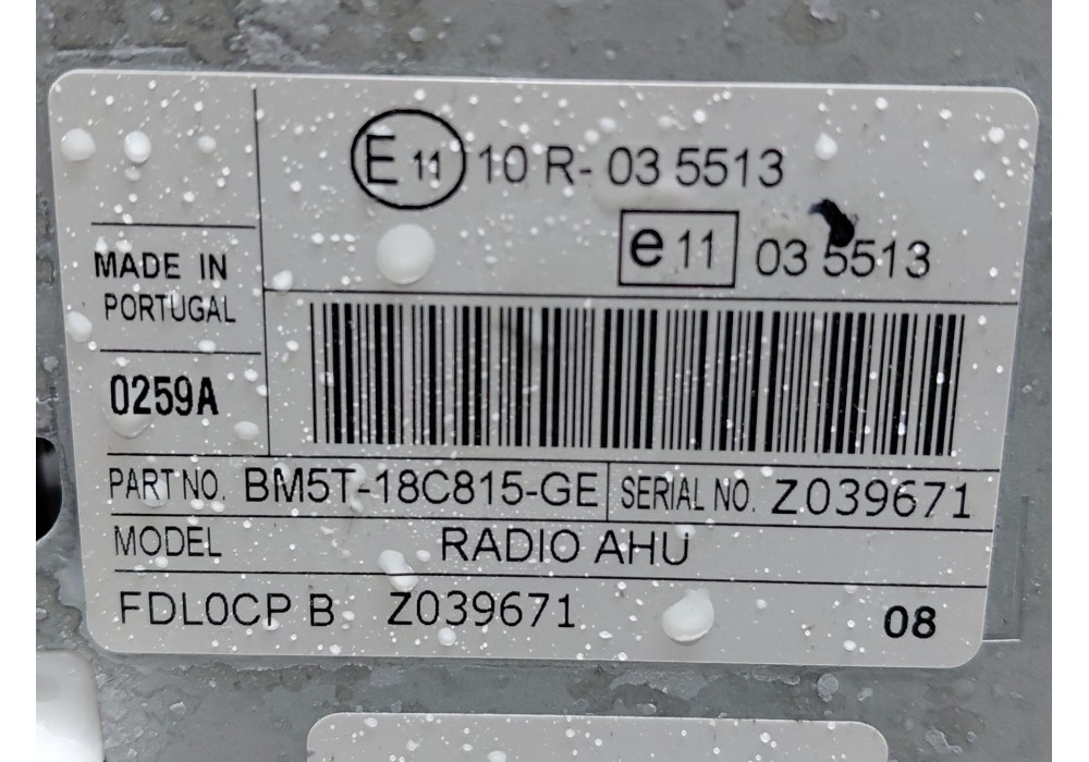 Recambio de sistema audio / radio cd para ford focus iii 1.6 tdci referencia OEM IAM 2277319 BM5T18C815GE 