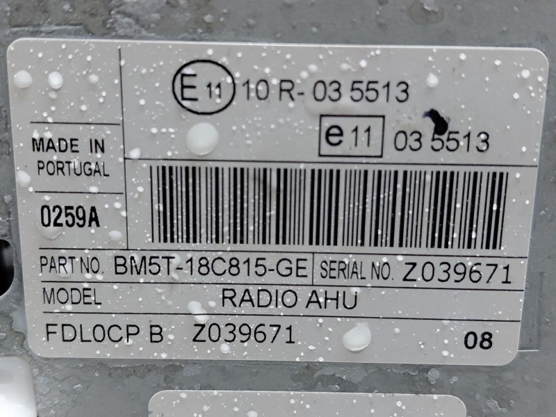 Recambio de sistema audio / radio cd para ford focus iii 1.6 tdci referencia OEM IAM 2277319 BM5T18C815GE 