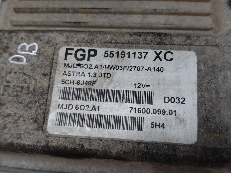 Recambio de centralita motor uce para opel astra h gtc (a04) 1.3 cdti (l08) referencia OEM IAM   