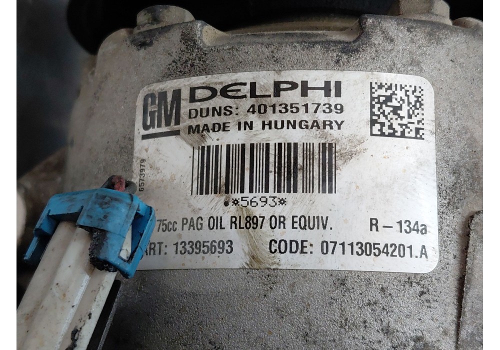 Recambio de compresor aire acondicionado para opel astra j (p10) 1.7 cdti (68) referencia OEM IAM 13395693  