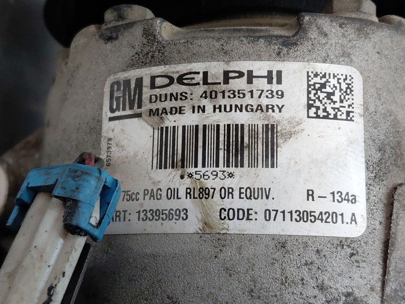 Recambio de compresor aire acondicionado para opel astra j (p10) 1.7 cdti (68) referencia OEM IAM 13395693  