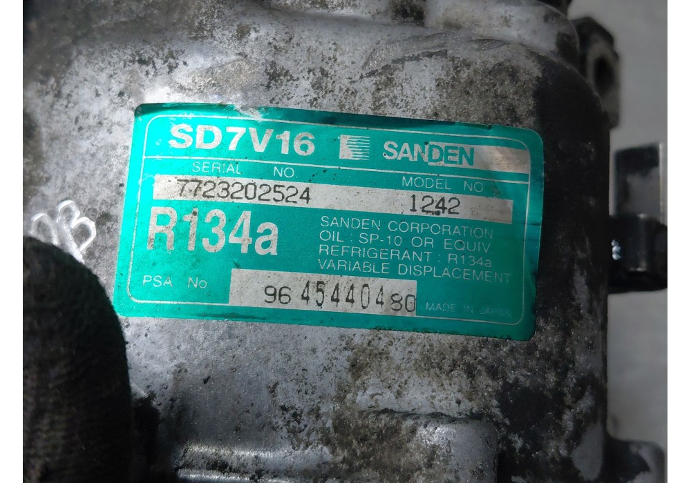 Recambio de compresor aire acondicionado para citroën xsara picasso (n68) 1.6 hdi referencia OEM IAM 9645440480  