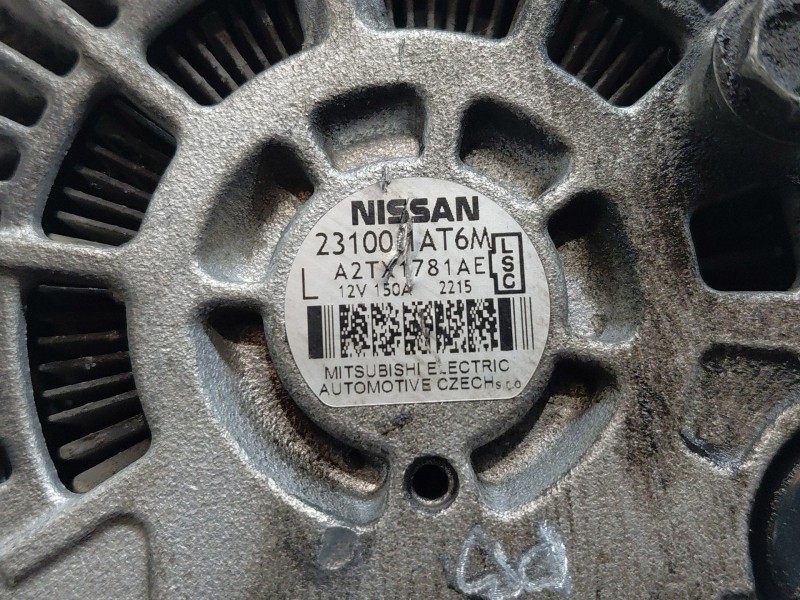 Recambio de alternador para nissan nt400 cabstar (f24m) 28.12, 32.12, 35.12 (f91an) referencia OEM IAM 231001AT6M  
