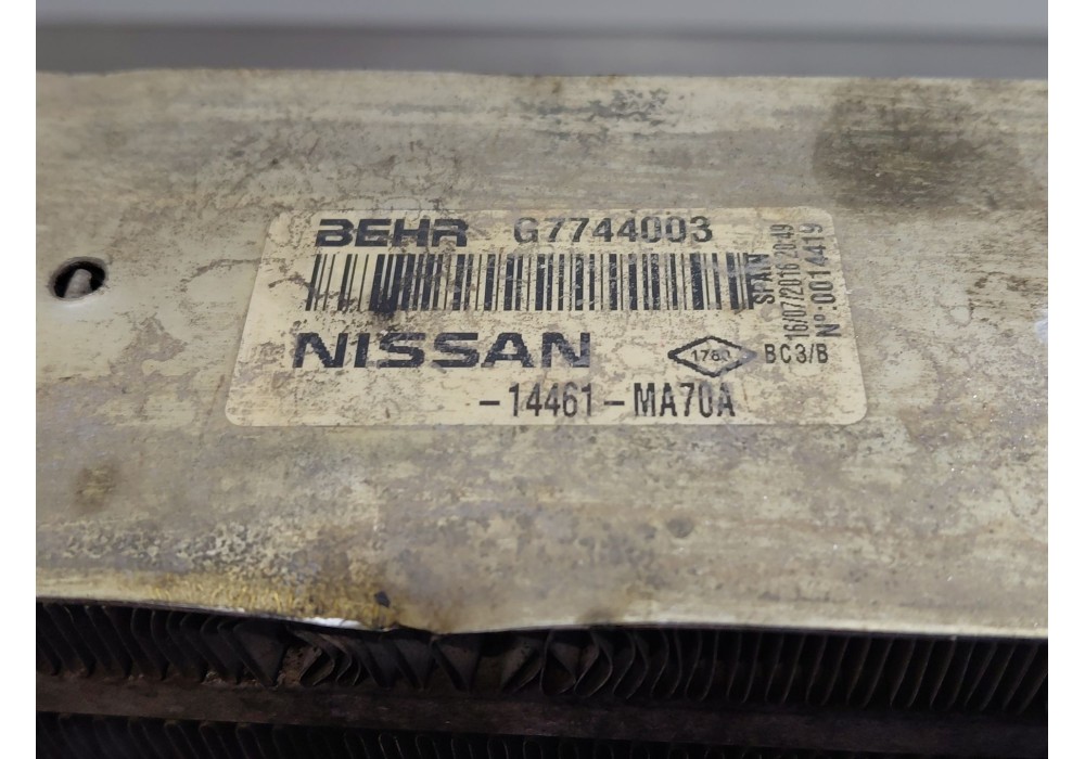 Recambio de intercooler para nissan nt400 cabstar (f24m) 28.12, 32.12, 35.12 (f91an) referencia OEM IAM 14461MA70A  