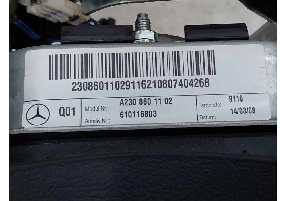 Recambio de kit airbag para mercedes-benz clase clc (cl203) clc 180 kompressor (203.746) referencia OEM IAM   