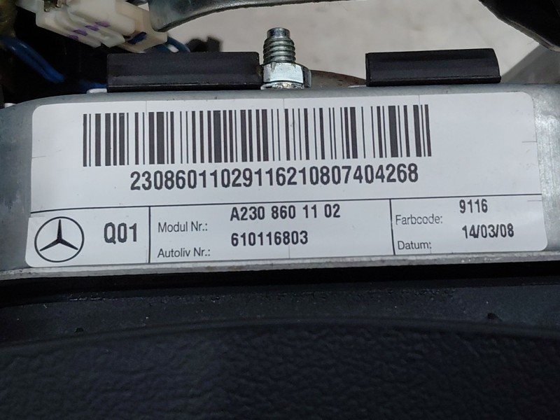 Recambio de kit airbag para mercedes-benz clase clc (cl203) clc 180 kompressor (203.746) referencia OEM IAM   