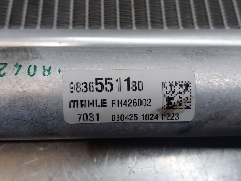 Recambio de condensador / radiador aire acondicionado para peugeot 3008 hybrid 3008 referencia OEM IAM 9836551180  